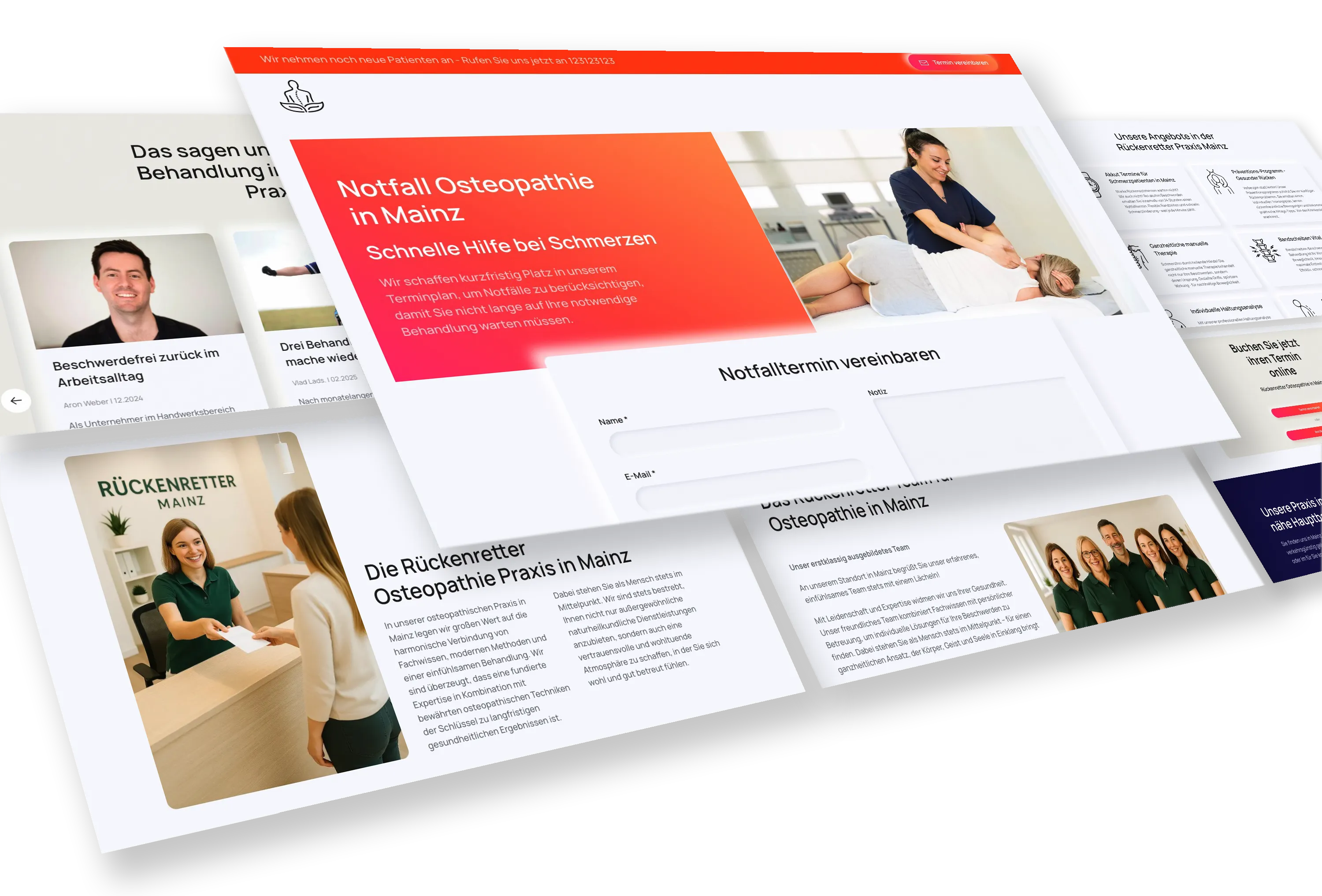 IQ Landingpage für eine Osteopathie Naturheilpraxis