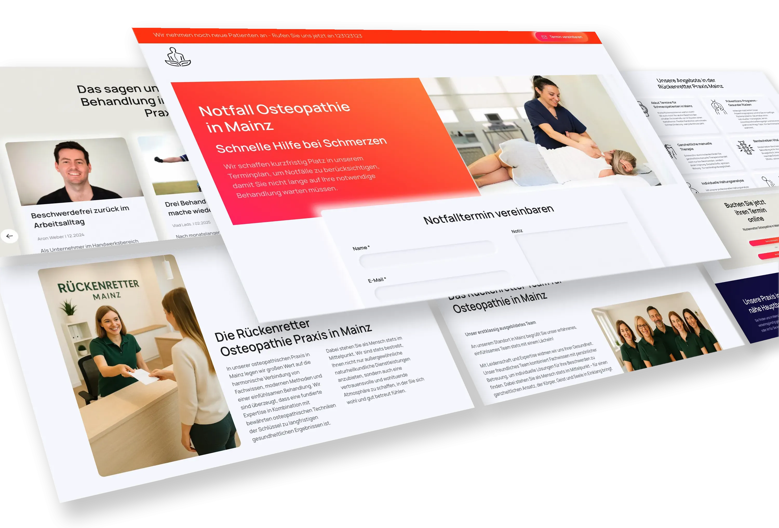 IQ Landingpage für eine Osteopathie Naturheilpraxis